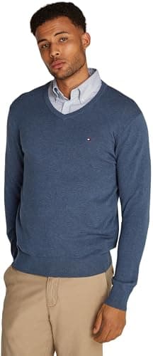 Detalle de Tommy Hilfiger Jersey Essential Cotton cuello pico, talla L