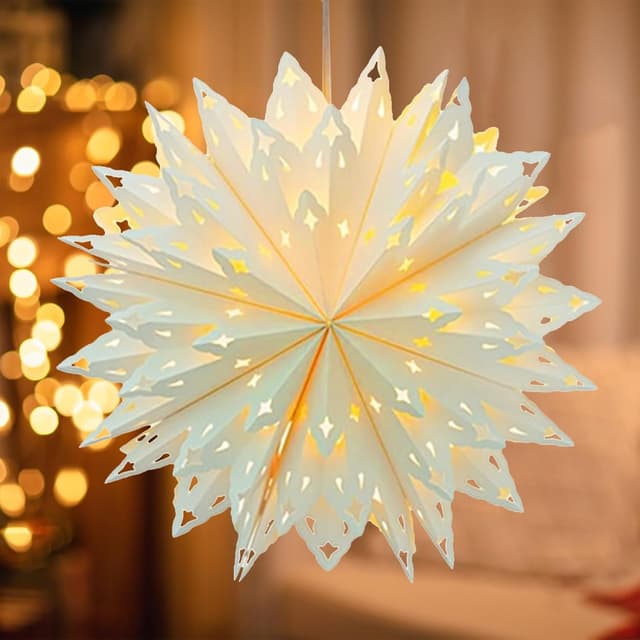 Imagen de 3D Weihnachtsstern Beleuchtet 60cm Papierstern en OfertitasTOP