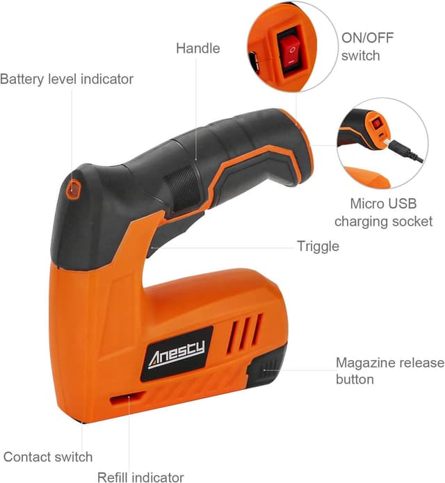 Detalle 2 de Cordless 2in1 Staple Gun 3.6V Rechargeable