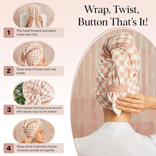 Thumbnail 6 de Kitsch XL microfiber hair towel wrap