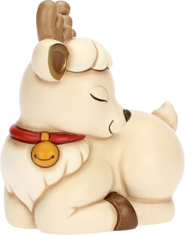 Detalle 2 de THUN Renna Robin Seduta in ceramica 15 cm 🎄