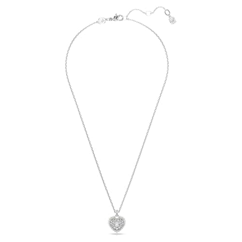 Detalle 2 de Swarovski Colgante Hyperbola Corazón blanco, baño de rodio 💍