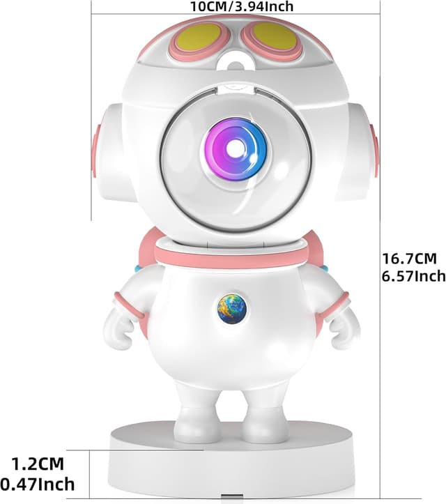 Thumbnail 6 de PAABOW LED Astronaut Sternenhimmel Projektor mit App-Steuerung und Fernbedienung (Rosa/Weiß)