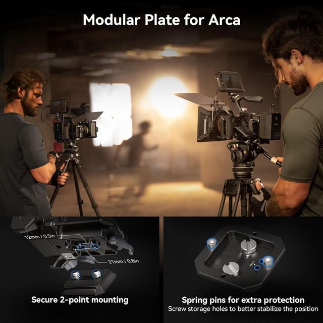 Detalle 2 de SmallRig V-Mount Battery Plate 4064B – V-Lock-Akku-Montageplatte mit doppelter Arca-Swiss Schnellwechselplatte