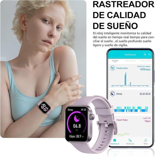 Thumbnail 2 de ASEEYIRJ Reloj Inteligente P2 1.85