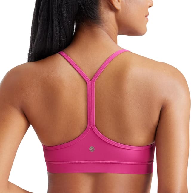 Detalle de CRZ YOGA Butterluxe : soutien-gorge de sport yoga à maintien léger, dos nageur bretelles spaghetti