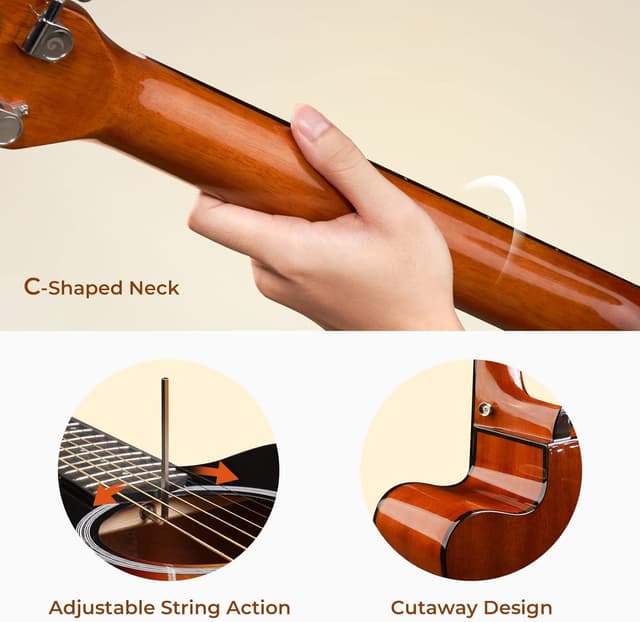 Thumbnail 5 de Vangoa 4/4 Acoustic Guitar 41-inch starter kit 🎸