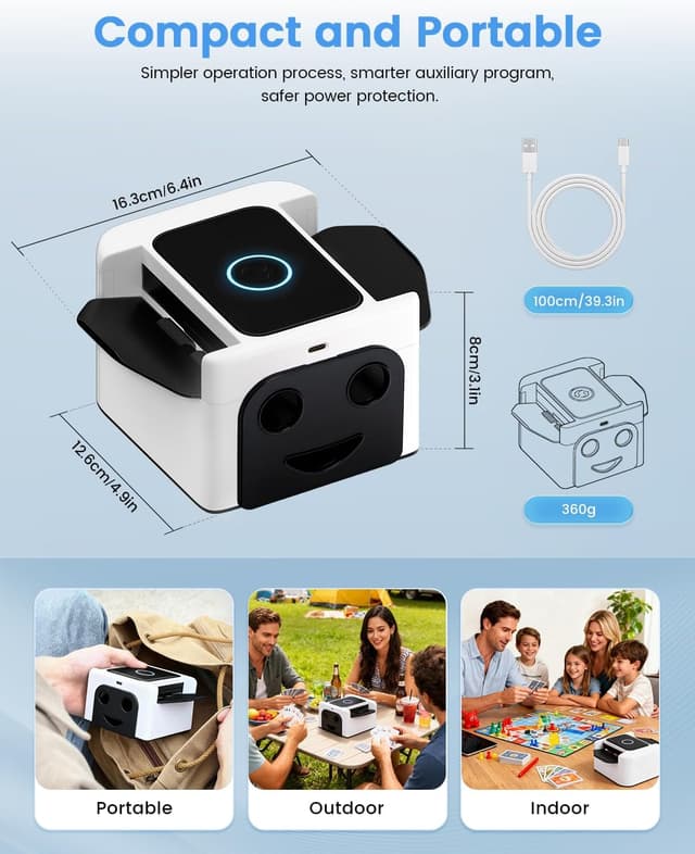 Detalle de Gaeymy Kartenmischmaschine UNO – elektrischer automatischer Kartenmischer mit Akku (2000 mAh) und USB‑C