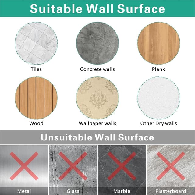 Thumbnail 4 de Kssvzz Kleiderhaken Wand 6 Stück Schwarz