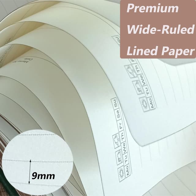 Detalle 2 de HwxBen B5 Leather Journal (Seagreen) – 360 Lined Pages, Lay-Flat, Ribbon Bookmarks & Pen Holder