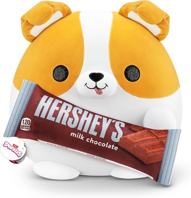 Detalle de Snackles Grand 35 cm Snackle Corgi en chocolat au lait (Hershey’s) par ZURU