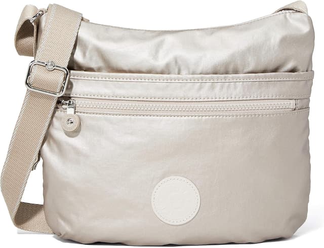 Detalle 2 de Kipling Arto bandolera mediana moda plata
