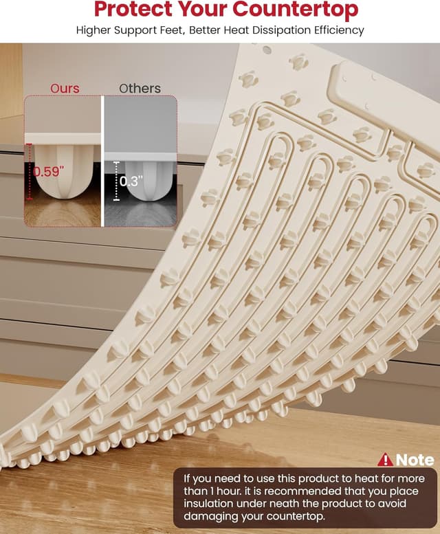 Detalle 2 de XXL Food Warming Mat 36x16 with 4 Temps