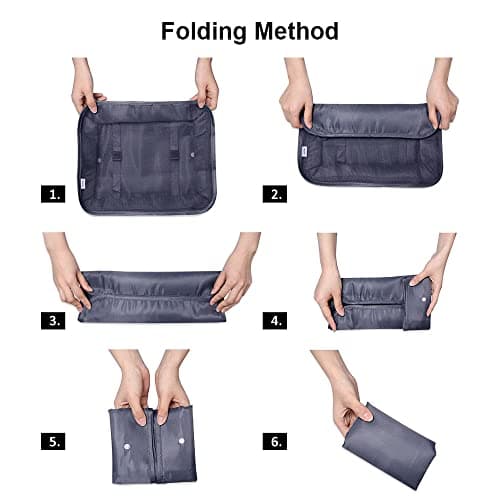 Detalle de OSDUE organizadores para maletas 8 en 1 (gris) con hebilla y neceser impermeable para viaje