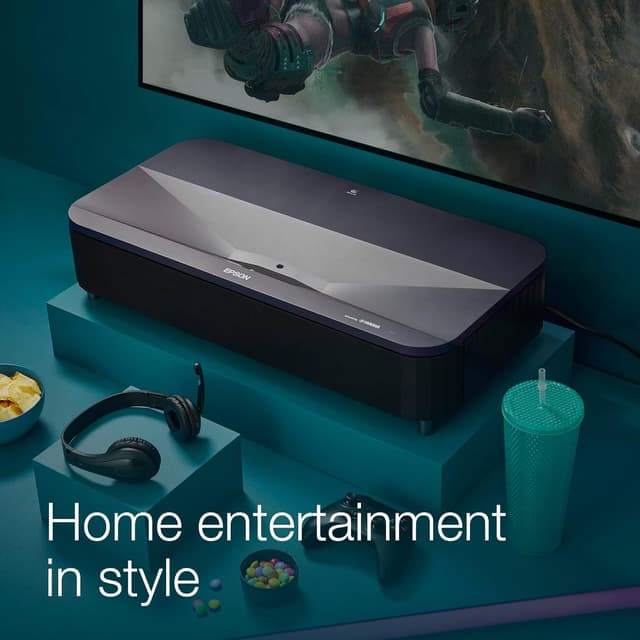 Detalle de Epson EH-LS800B 4K PRO-UHD Android TV Short Throw Laser Projector (4,000 lumens) – Black