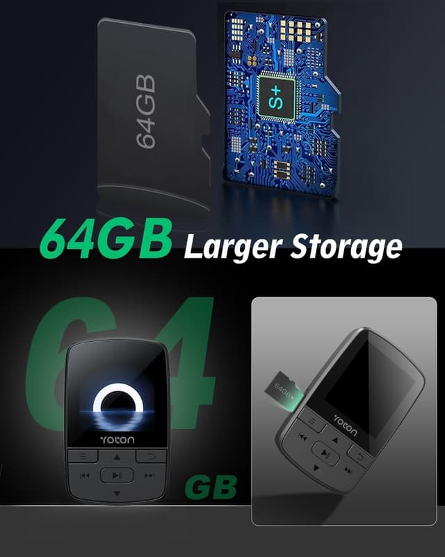 Thumbnail 2 de YOTON Reproductor MP3 Bluetooth 5.2 64 GB