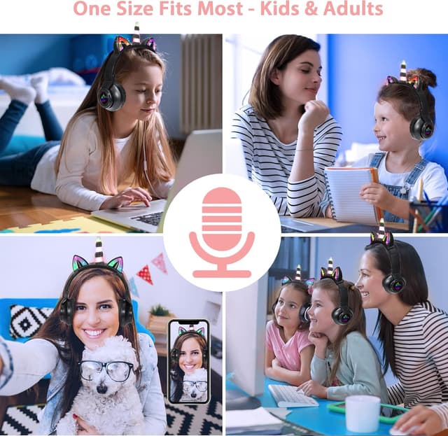 Detalle 2 de Unicorn kids Bluetooth headphones with mic