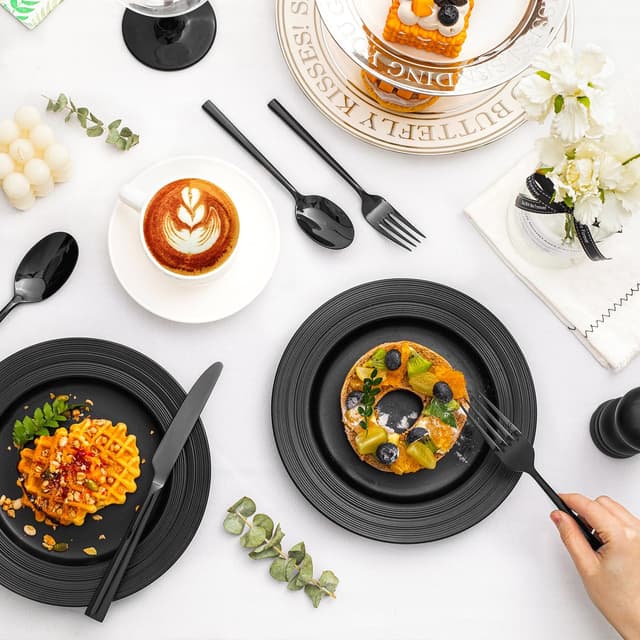 Thumbnail 6 de KINGSTONE Black Silverware Set 40-Piece 🍽