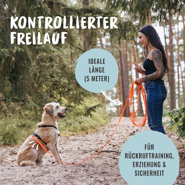 Detalle 2 de Schleppleine 5 m für Hunde Rudelkönig