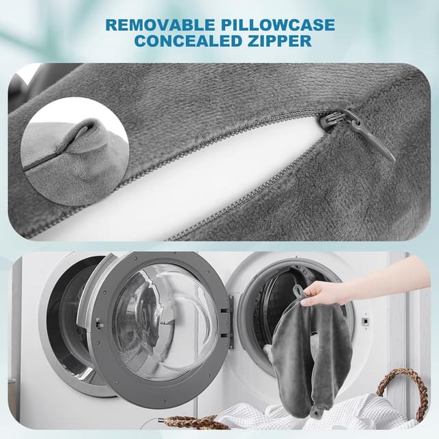 Detalle 2 de Cirorld Almohada de Viaje Hinchable 3-5 respiraciones