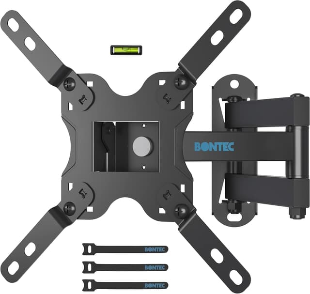 BONTEC Support mural TV orientable et inclinable 13 à 42 pouces (max VESA 200x200 mm) jusqu’à 20 kg