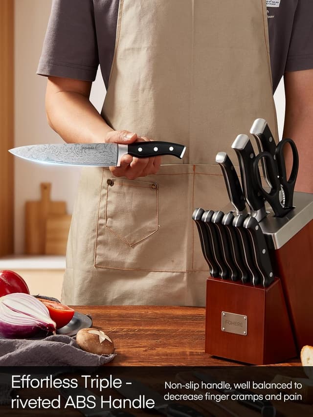 Thumbnail 5 de FOHERE Juego de Cuchillos de Cocina auto-afilables 14 pzs 🔪