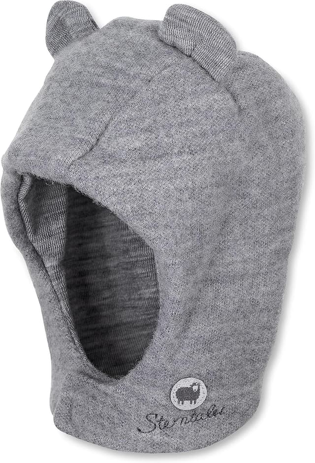 Detalle de Sterntaler Unisex Baby Mütze Schalmütze aus Wolle