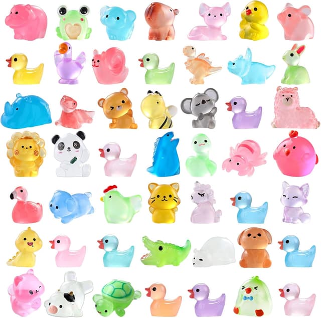 Imagen de DIYDEC 60 Glow Resin Mini Animals 🐣 en OfertitasTOP