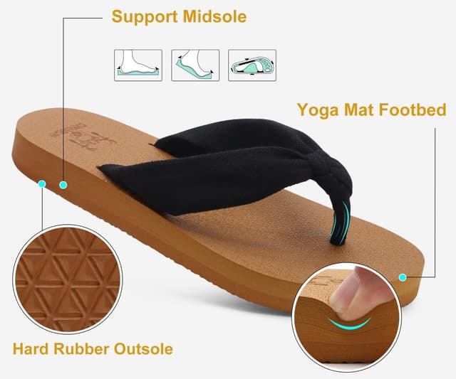 Thumbnail 5 de KuaiLu Flip Flops Arch Support Sandals