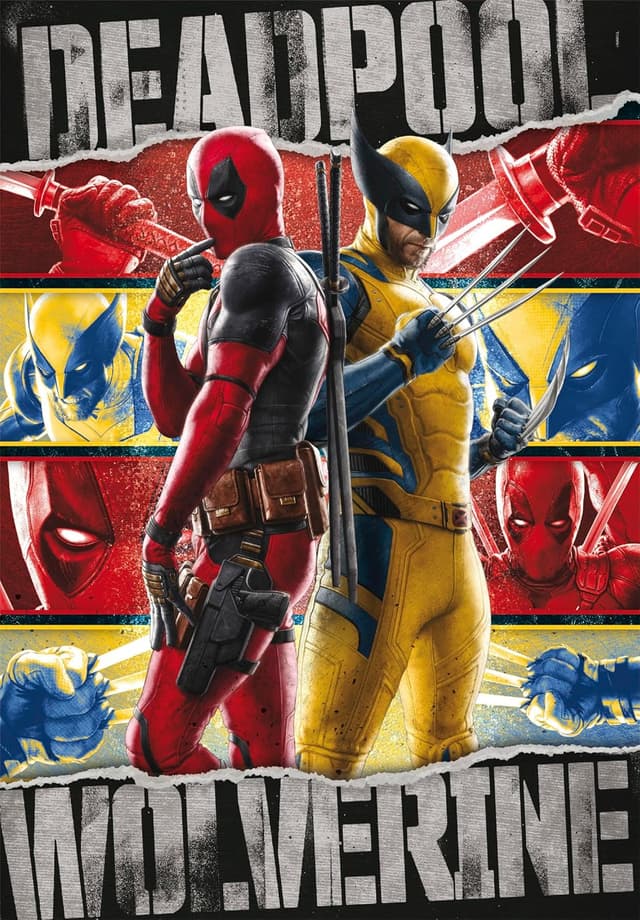 Detalle 2 de Clementoni Special Series Puzzle 1000 pezzi Deadpool e Wolverine (37050) con poster incluso, scatola compatta 50x70 cm