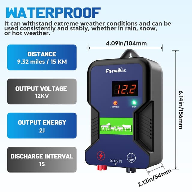 Thumbnail 1 de FarmNix Pastor eléctrico: cerca de 12 kV y 2 J para granjas