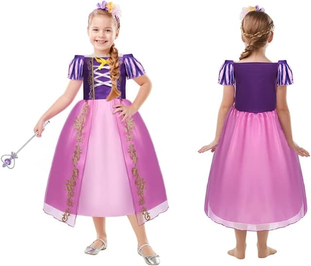 Detalle 1 de ACWOO Disfraz Rapunzel Niña morado