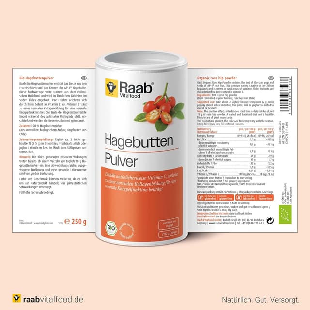 Thumbnail 6 de Raab Vitalfood Bio Hagebutten Pulver 250 g AP-4
