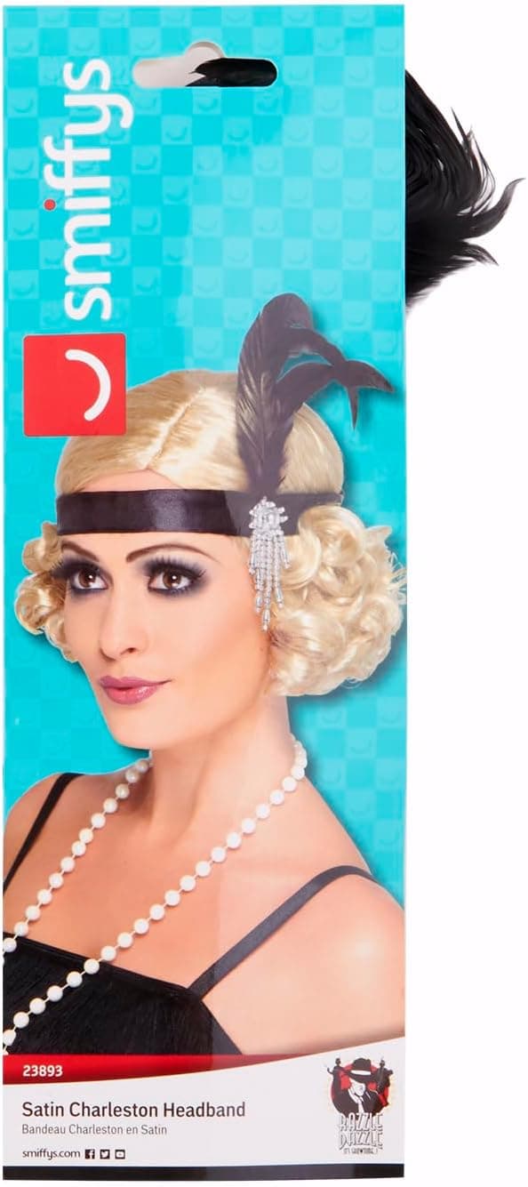 Thumbnail 2 de Headband Charleston noir satiné ⚙