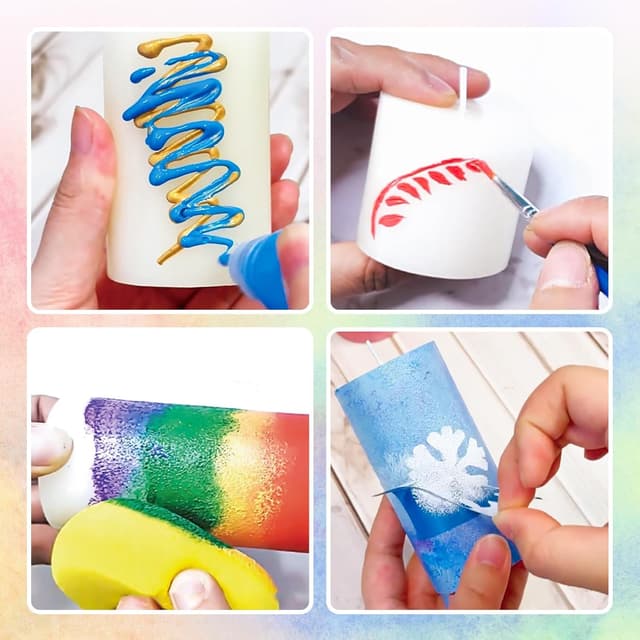 Detalle de iaHOME 12 Wachsstifte für Kerzen (30 ml) – Candle Pen & Kerzenstifte Set zum Selber Machen