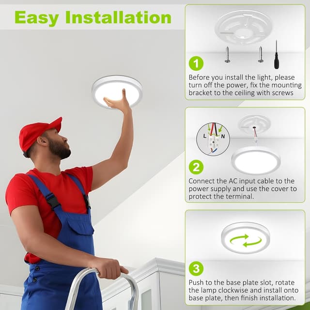 Thumbnail 6 de Befurglor 15W LED ceiling light, 5000K