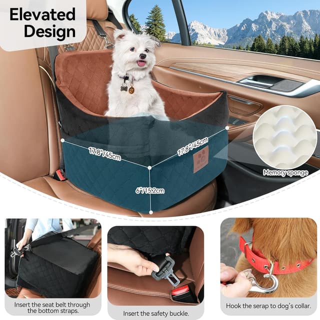 Detalle 2 de Dog Car Seat for Small/Medium Dogs 35 lbs