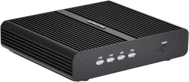 Detalle de KINGDEL NC860 Fanless Mini PC (i7-8550U, 16GB RAM, 512GB NVMe) for quiet 24/7 use