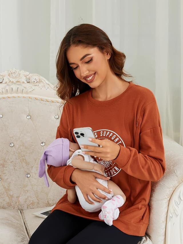 Detalle 2 de Love2Mi Stillshirt Langarm Reißverschluss