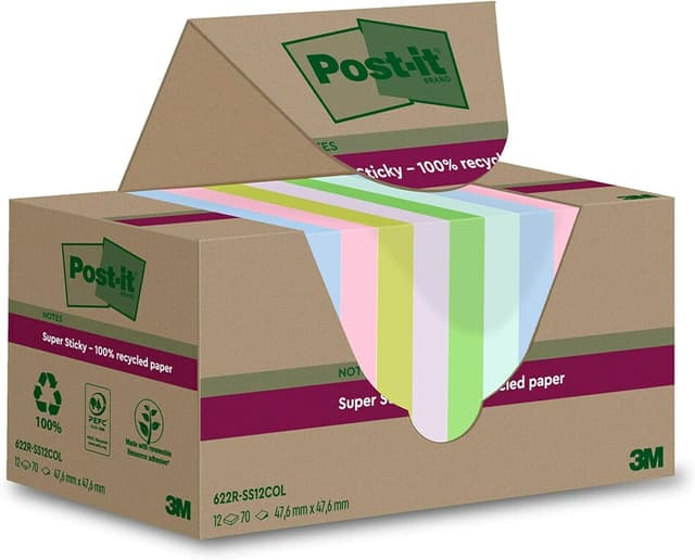 Detalle de Post-it Foglietti Super Sticky Riciclati 70 fogli 🗒