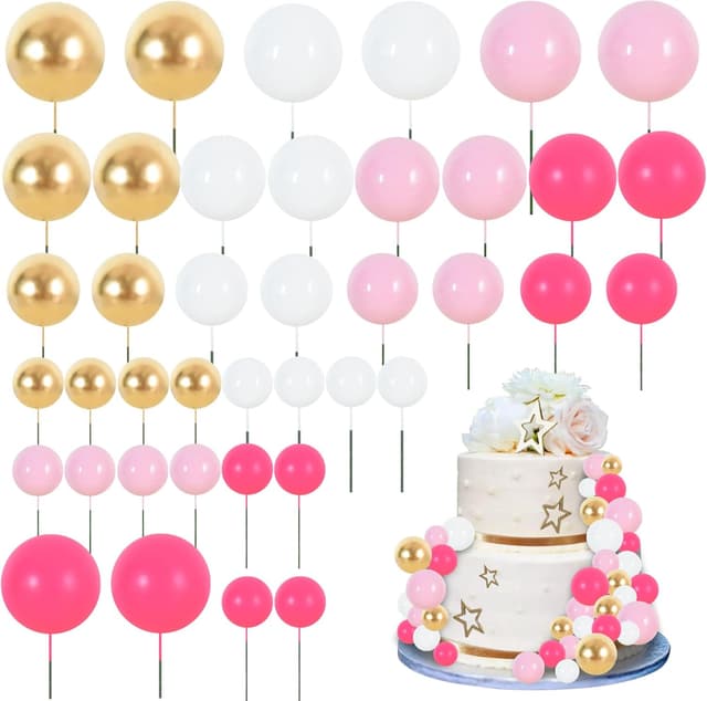 Detalle de RIBBOOO 40 pcs foam cake toppers 🎂