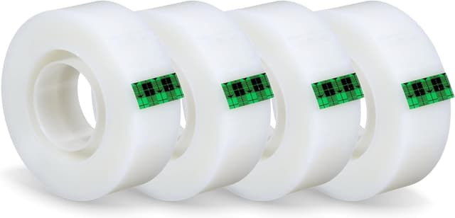 Detalle de Scotch Magic nastro adesivo scrivibile trasparente opaco 4 rotoli 19 mm x 33 m con tecnologia adesiva 3M