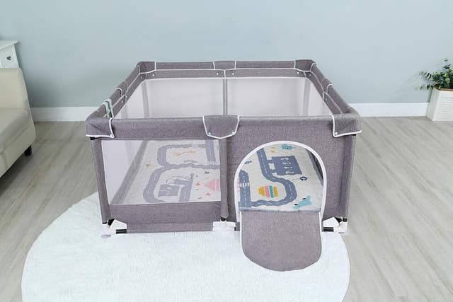 Imagen de Star Ibaby Oxford XL 🧸 Parque con Alfombra Ultrasoft Soft Grey en OfertitasTOP