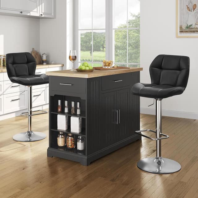 Thumbnail 1 de Yaheetech Taburete de Bar ajustable 89-111 cm