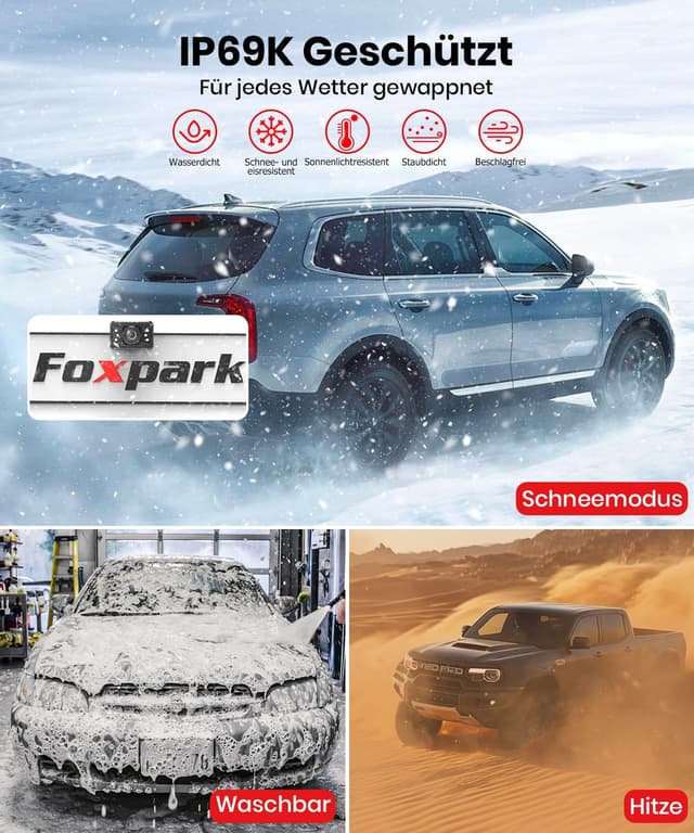 Detalle 2 de Foxpark Rückfahrkamera Nachrüsten 4,3 Zoll HD