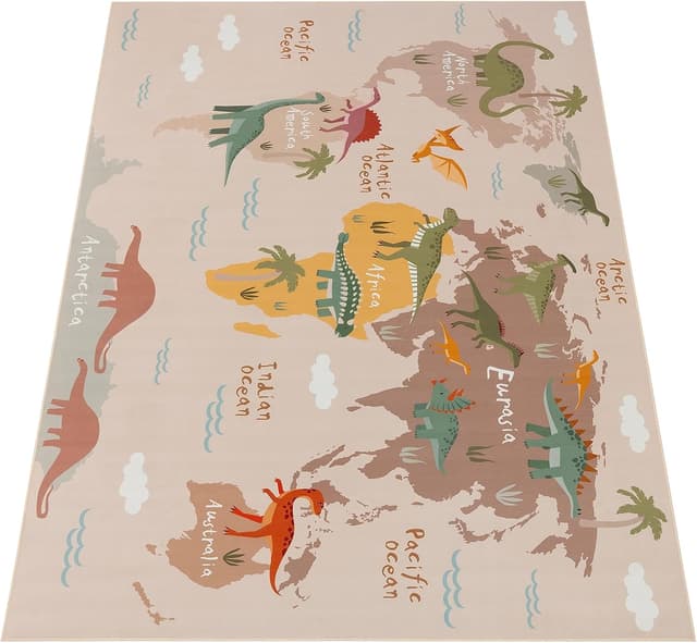 Thumbnail 4 de Paco Home Tapis Enfant Beige 80x150