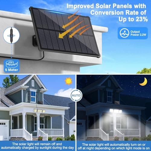 Detalle 2 de Giliwosy luces solares LED exterior 2000mAh