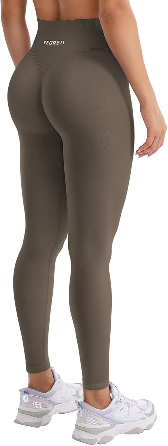 Detalle de YEOREO Damen Sport-Leggings Invisible Scrunch mit hohem Bund (90% Nylon, 10% Elasthan)