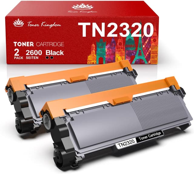 Detalle de Toner Kingdom TN2320 kompatibel (2er-Set) für Brother TN-2320/TN-2310 – Schwarz
