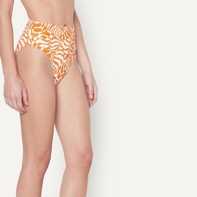 Detalle de Amazon Essentials Femme bas de bikini échancré taille haute